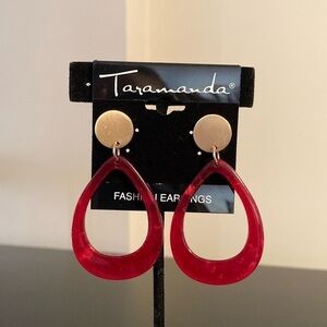 Taramanda Red Teardrop Earrings